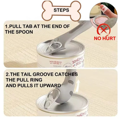 Pet Canned Sealed Lid for Cats Canned Cat Food Spoon Fashionable and Comfortable Pet Dog Canned Seal Fresh-Keeping Lid Spoon